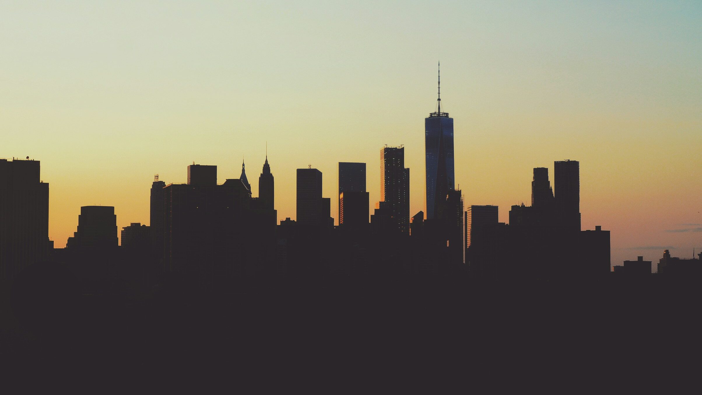 Silhouette of a city skyline