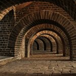 Brown brick cellar