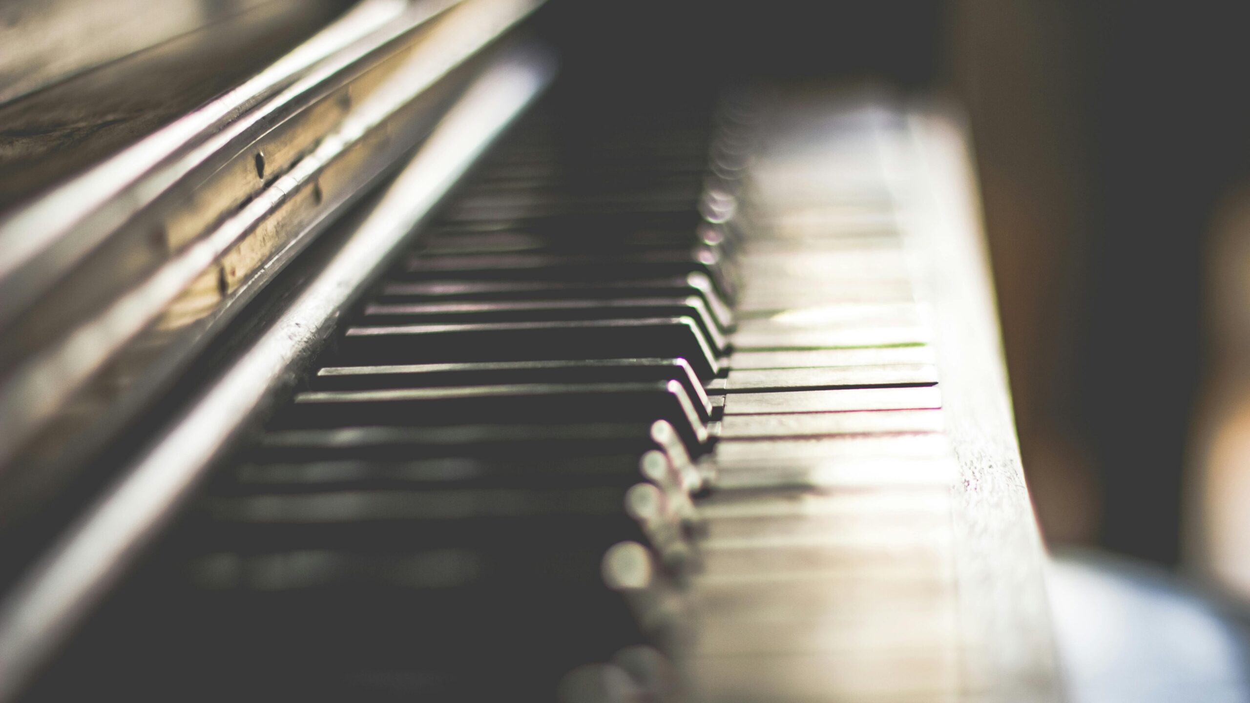 Close-up of piano keys