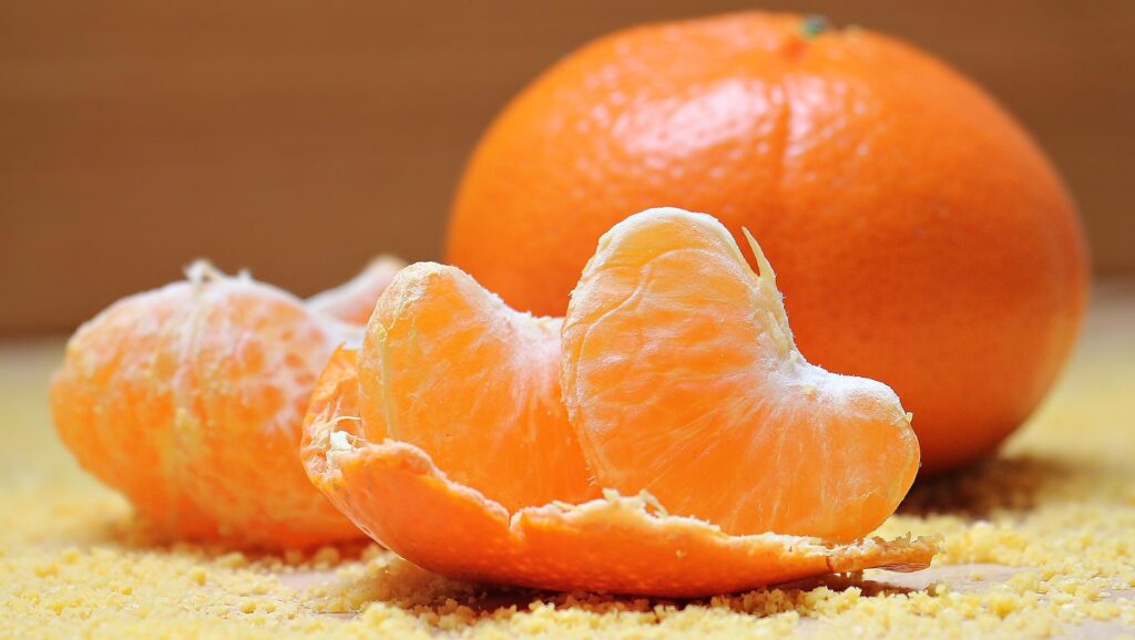 A peeled orange