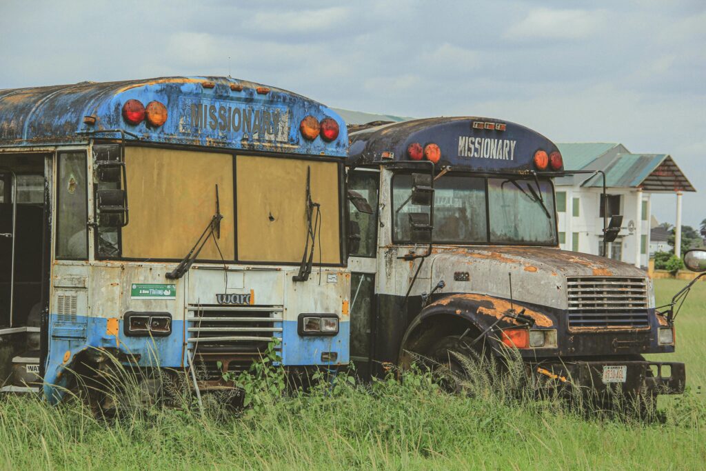 Images of old missionary buses 