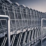 Stacked shopping carts, courtesy Pixabay.com