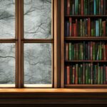 A bookshelf and frosted window Image by Vogue0987 from Pixabay