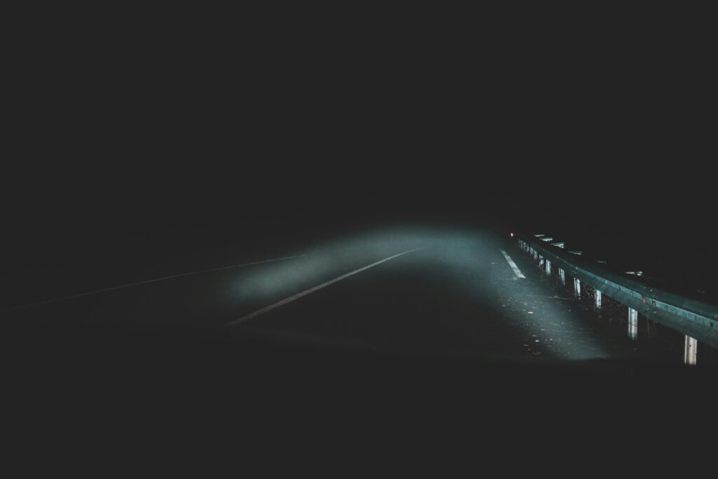 Headlights at night