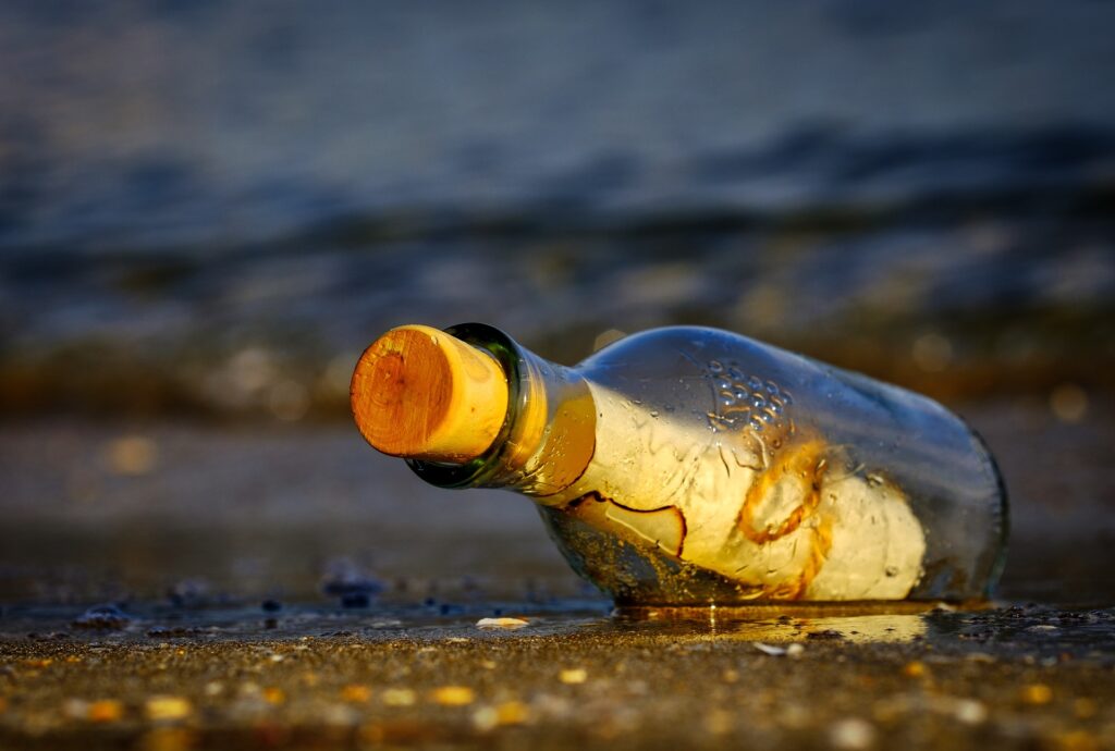 A message in a bottle